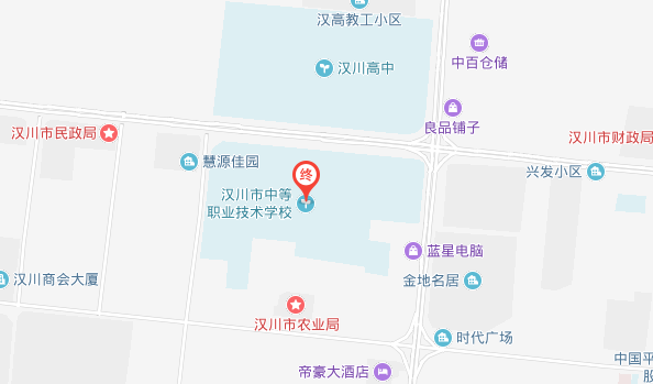 漢川市中等職業(yè)技術(shù)學校位置地圖
