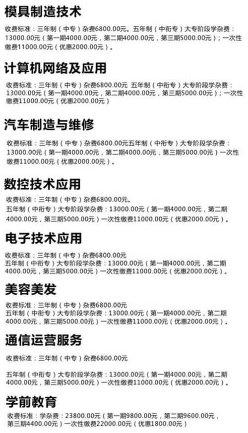 重慶現(xiàn)代信息工程學(xué)校學(xué)費(fèi)、報(bào)名費(fèi)1