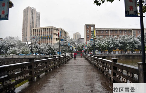 重慶春琿人文技工學校校區(qū)雪景圖片