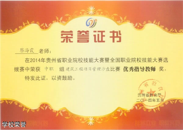 貴陽城鄉(xiāng)建設(shè)學(xué)校學(xué)生榮譽