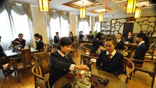 貴州省旅游學校(貴州思源旅游學校)茶藝實訓教學