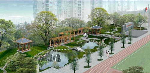 成都市洞子口職業(yè)高級(jí)中學(xué)校校園效果圖