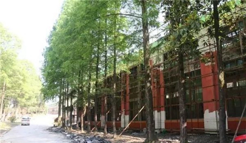 達(dá)州百島湖職業(yè)技術(shù)學(xué)校正在美化中的教學(xué)樓