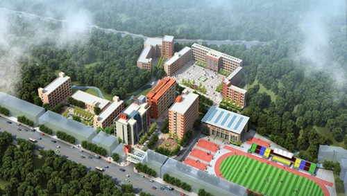 道真自治縣中等職業(yè)學校3d校景圖