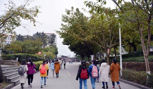 西南醫(yī)科大學(xué)附屬醫(yī)院衛(wèi)生學(xué)校（瀘州衛(wèi)校）放學(xué)途中