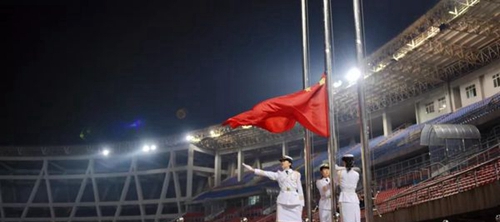 西南醫(yī)科大學(xué)附屬醫(yī)院衛(wèi)生學(xué)校（瀘州衛(wèi)校）升旗儀式2