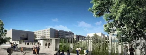 成都市實驗外國語學(xué)校校門小廣場