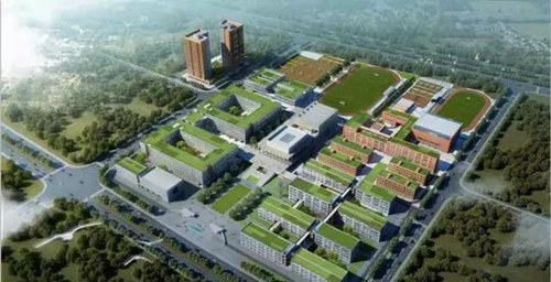 成都市實驗外國語學(xué)校新校區(qū)鳥瞰圖