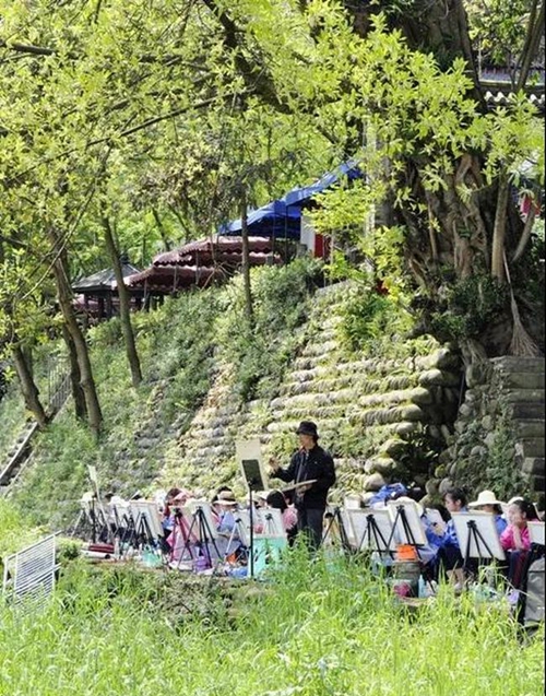 四川省成都市第三中學校外寫生