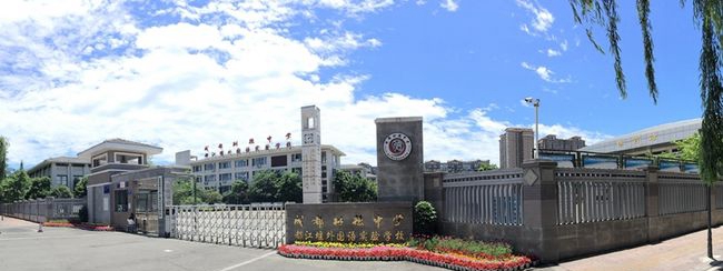 樹德中學(xué)都江堰外國語實驗學(xué)校校門全景圖