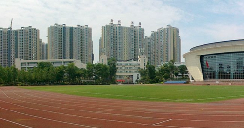 四川省溫江中學(xué)操場全景