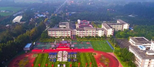 青白江城廂中學(xué)校園俯拍