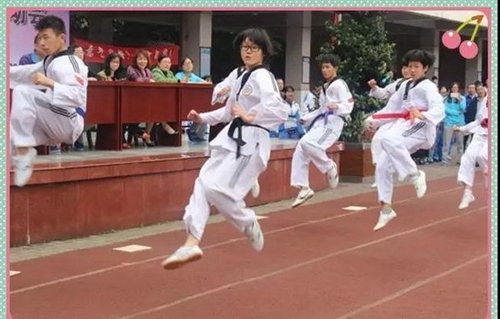 四川省成都市第十一中學跆拳道表演
